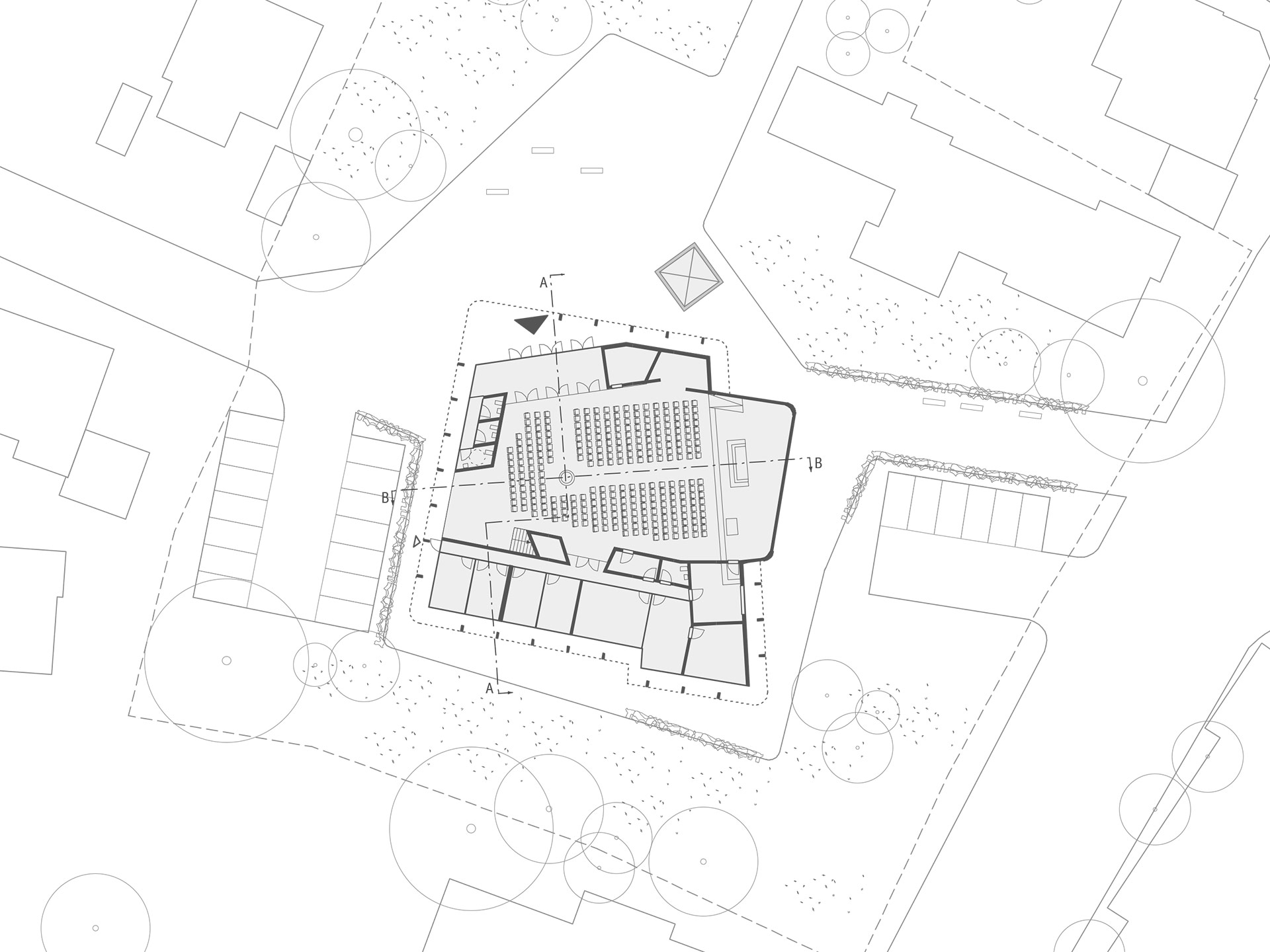 Pfarrkirche St. Paulus Lageplan